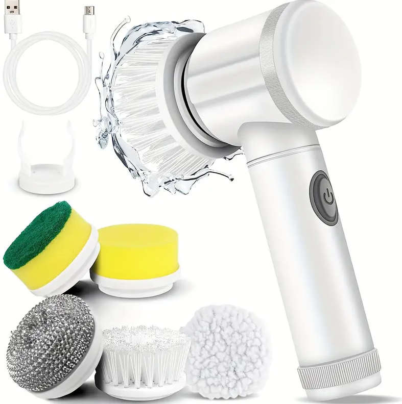 5 in 1 Electric Rechargable Scrubbing Brush