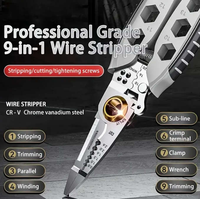 Multipurpose Wire Stripper - 1 Wire Strippers And Crimping Tool for Stripping, Cutting