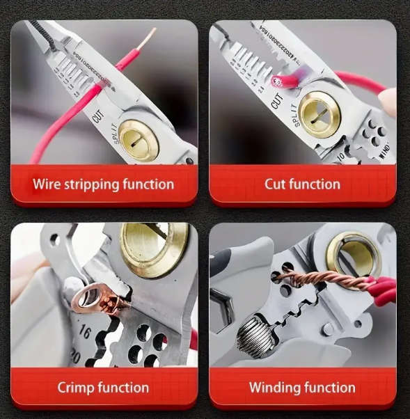 Multipurpose Wire Stripper - 1 Wire Strippers And Crimping Tool for Stripping, Cutting