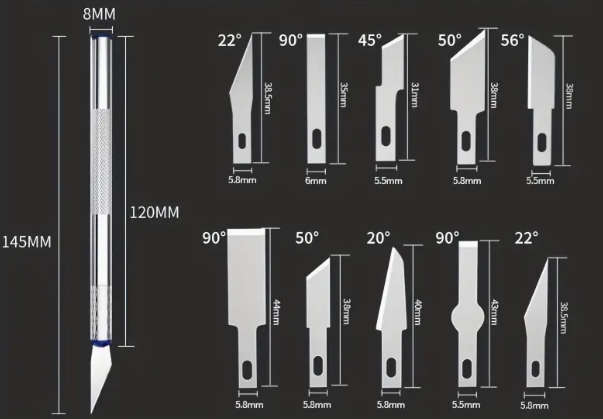 13pcs Metal Carving Knife Set