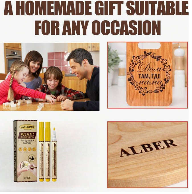 Wood Burning Pen -  Marker - Box of 3