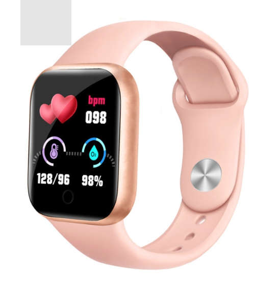 FitPro Pink Silicone Strap 1.44-Inch Touch Screen Multi-Functional Smart Watch