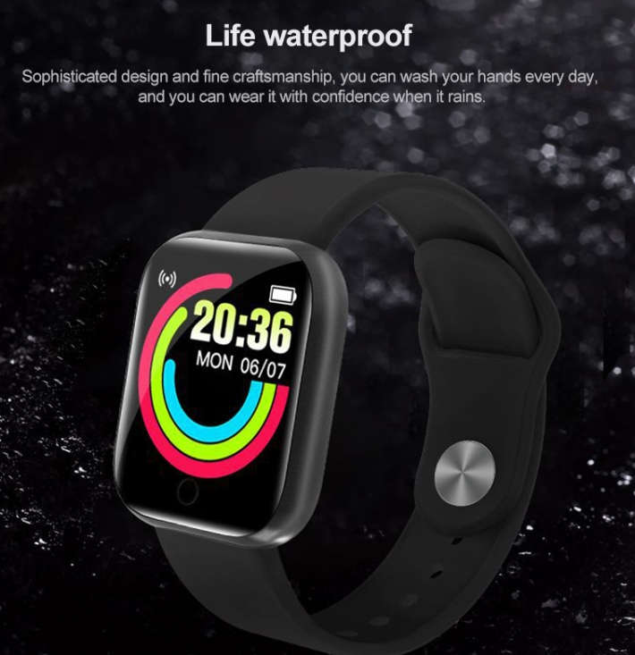 FitPro Pink Silicone Strap 1.44-Inch Touch Screen Multi-Functional Smart Watch