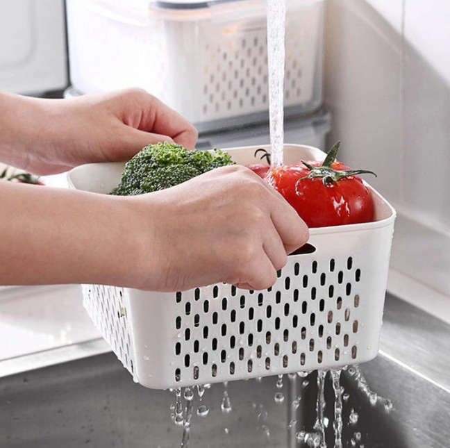 Lockable Storage containers with Drainage Baskets - Set of 3