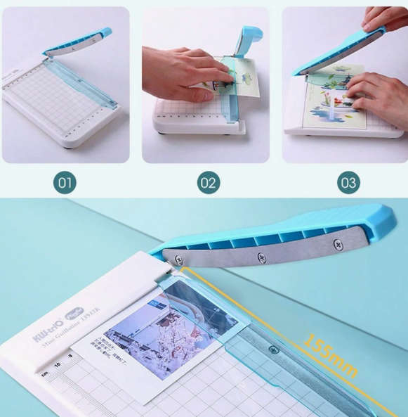 Mini Paper Guillotine Trimmer Home Office School Paper Photo Cutter Tools Machine