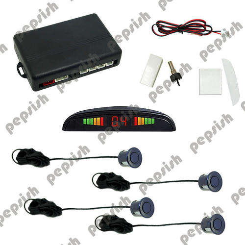 Car LED Display 4 Parking Sensor Reverse Backup Radar 10 Colors