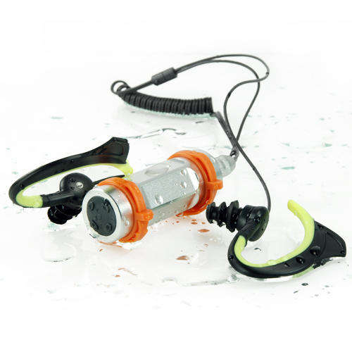 4GB Deluxe Waterproof MP3 Player     SILVER / BLACK
