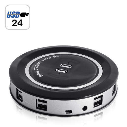 24 Port Powered USB 2.0 Hub