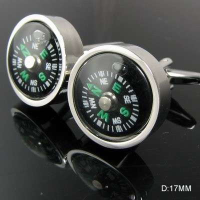 *FREE SHIPPING*   HIGH QUALITY FASHION COMPASS CUFFLINKS  CF277