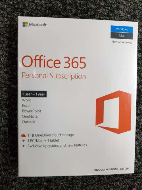 Microsoft Office 365 Personal Subscription - 1 User 1 Year