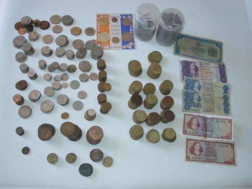 BIG COLLECTION OVER 5KG'S UNION, REPUBLIC & WORLD COINS & NOTES!