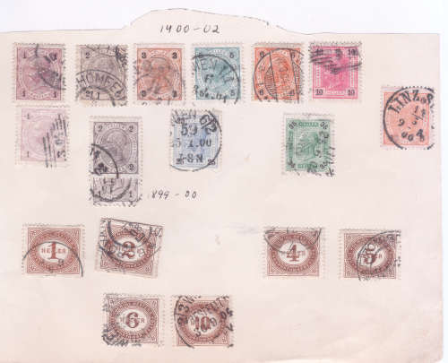 Austria - used on loose album pages - 1867 to 1903