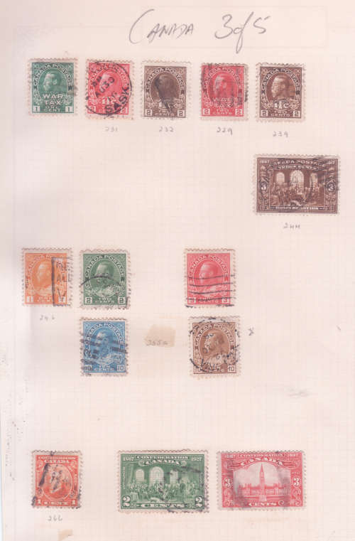 Canada - used selection on album pages