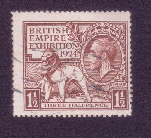 Great Britain - 1925 -1925 British Empire Exhibition - lightly cancelled VFU - 1924