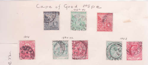 Britische Kolonien - used on old album pages x2 - CGH / Natal / Oranje FS / Postage Dues / Officials