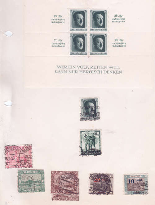 Early Germany - Reichs Post / Deutsches Reich - used on 7 x old album pages