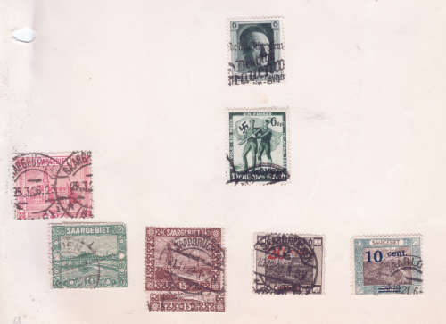 Early Germany - Reichs Post / Deutsches Reich - used on 7 x old album pages