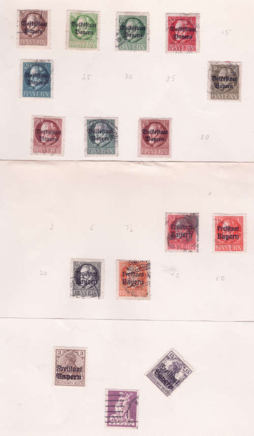 German States - used on old pages Bavaria German Colonies Saar / Saxony / Wurttemberg / Hannover etc