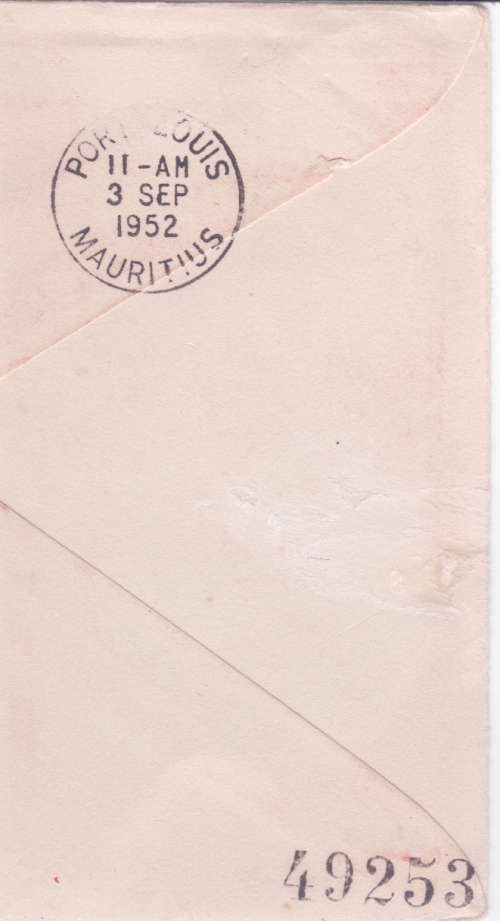 Cocos Islands to Mauritius -1952 FIRST AIRMAIL FLIGHT COVER AUSTRALIA TO SOUTH AFRICA QANTAS AIRWAYS