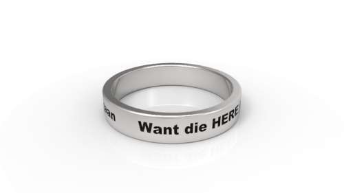 Josua 1:9 Handgemaak Sterling Silver Bybel verse ring