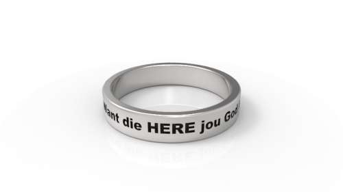Josua 1:9 Handgemaak Sterling Silver Bybel verse ring