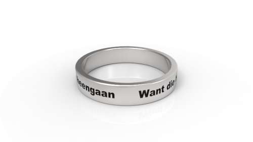 Josua 1:9 Handgemaak Sterling Silver Bybel verse ring