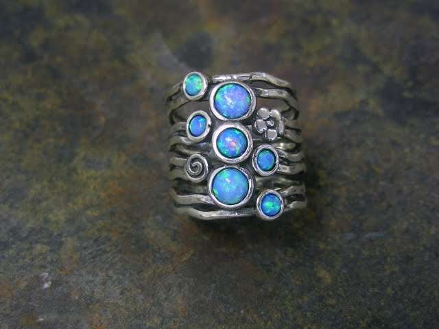 925 Sterling Silver &  OPAL Ring