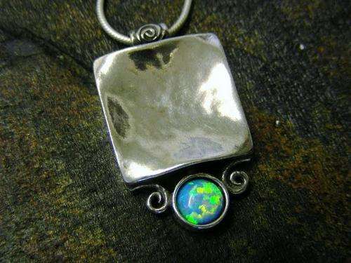 925 Sterling Silver &  OPAL Necklace