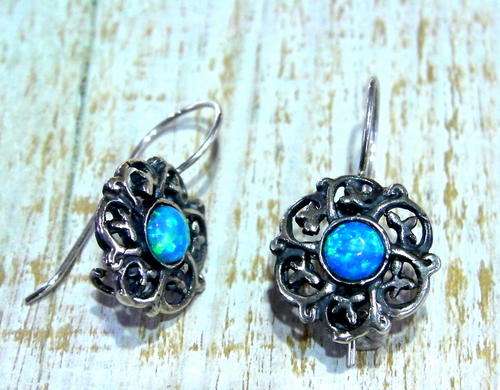 925 Sterling Silver &  OPAL Earrings