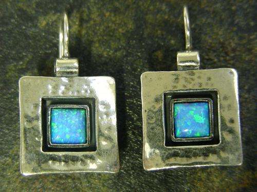 925 Sterling Silver &  OPAL Earrings