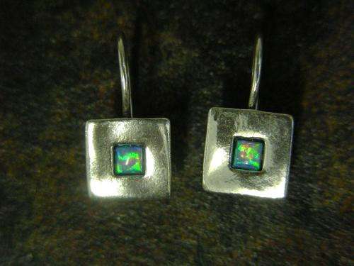 925 Sterling Silver &  OPAL Earrings
