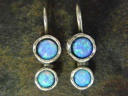 925 Sterling Silver &  OPAL Earrings