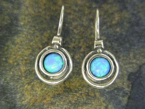 925 Sterling Silver &  OPAL Earrings