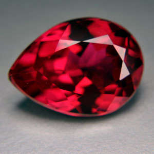6.60ct STRIKING  BLOOD RED  PEAR RUBY!!!