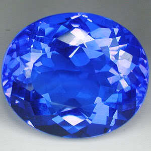 TOO BEAUTIFUL! 17.45ct BLUE TANZANITE OVAL QUARTZ