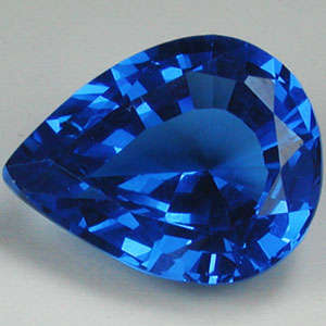 BEAUTIFUL! 6.80ct STUNNING BEAUTIFUL CORNFLOWER BLUE PEAR SAPPHIRE