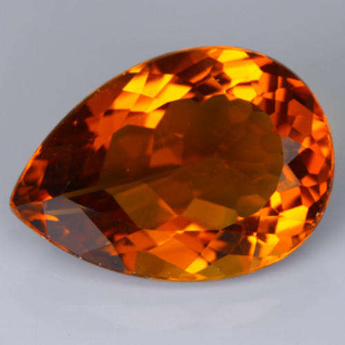 11.90ct APPEALING AAA TOP MADEIRA ORANGE PEAR CITRINE