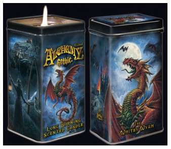 ** GO GAGA **  * ALCHEMY WHITBY WYRM AROMATHERAPY CANDLE TIN *