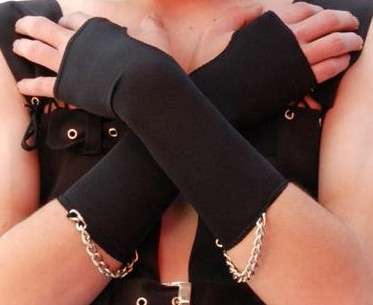 * GO GAGA ~ALTERNATIVITY~ *    *MENS LYCRA SINGLE CHAIN GLOVES*