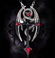 ** ALCHEMY GOTHIC UK **   **DRAGONKREUZ  NECKLACE** (IMPORTED)