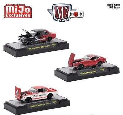 M2 Mjo Exclusives - Datsun set - All 3 cars! Very popular! US Import!