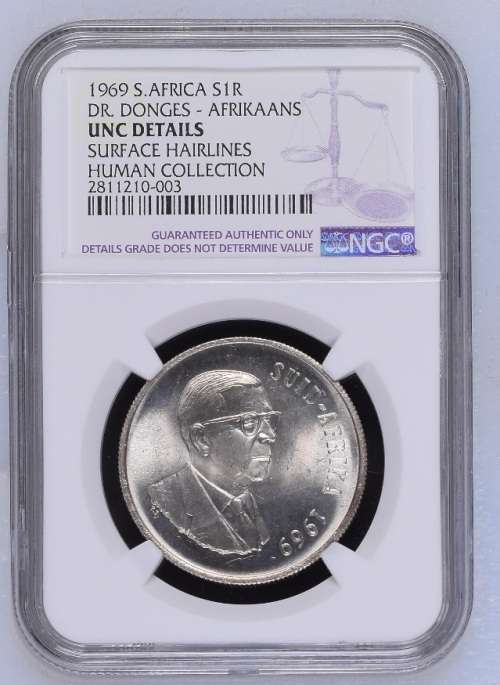 1969 AFRIKAANS S.AFRICA S1R - UNC DETAILS