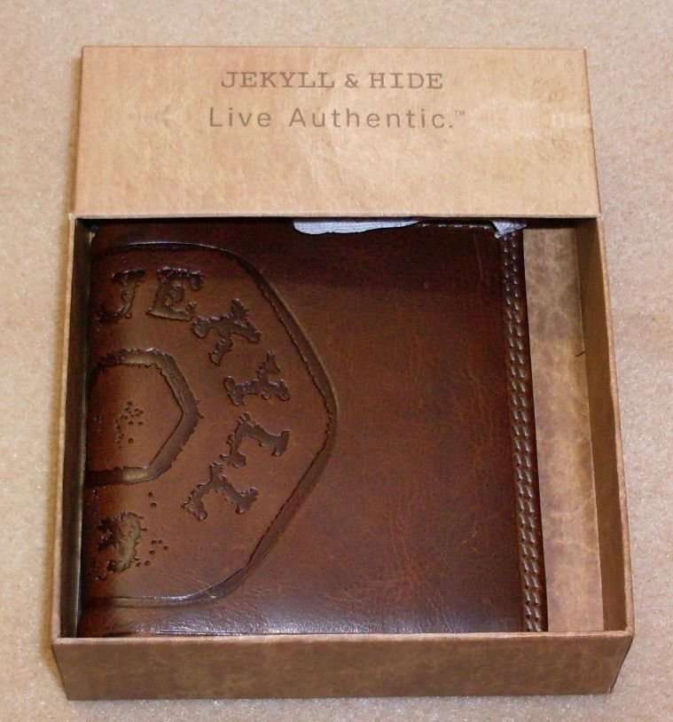 JEKYLL & HIDE Genuine Leather Mens Wallet with Metal Money / Note / Bill Clip