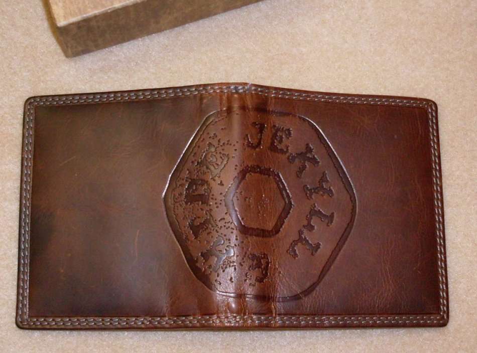 JEKYLL & HIDE Genuine Leather Mens Wallet with Metal Money / Note / Bill Clip