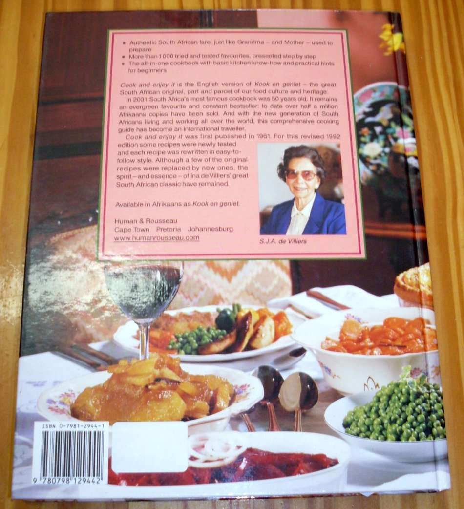 Cook and Enjoy It by S.J.A.de Villiers