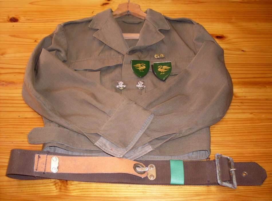 1969 - Bunny Combat Jacket with Belt, Arm / Shoulder Flashes, Lapel Badges