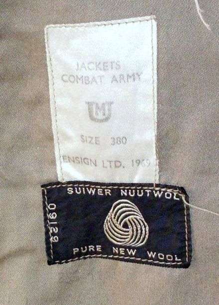 1969 - Bunny Combat Jacket with Belt, Arm / Shoulder Flashes, Lapel Badges