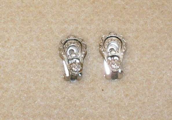 Antique - Marcasite Silver Necklace and Earrings