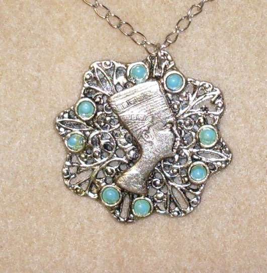 Vintage - Egyptian Pendant and Chain - made in Egypt