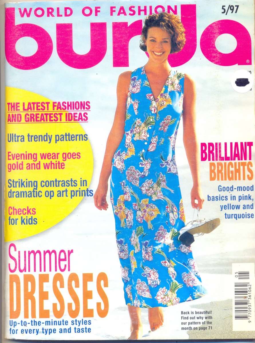 WORLD of FASHION - BURDA - Sewing Pattern Magazine - no5 May 1997 - Unused - Completely intact